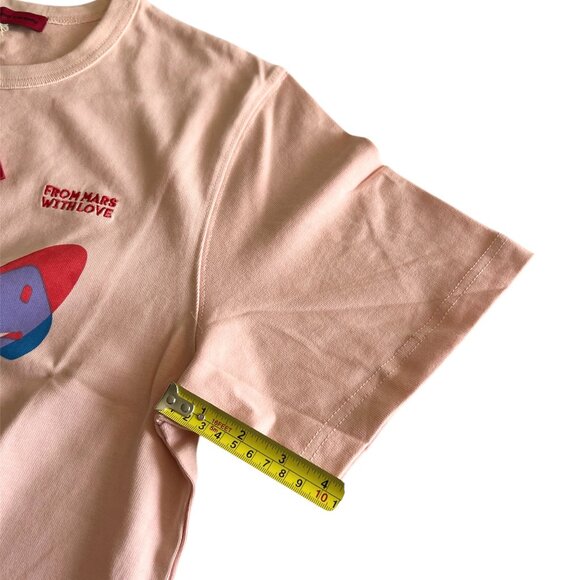 The Future Is On Mars TFIOM Men's Alien Smile T-Shirt Size Medium Peach Color - Picture 4 of 7